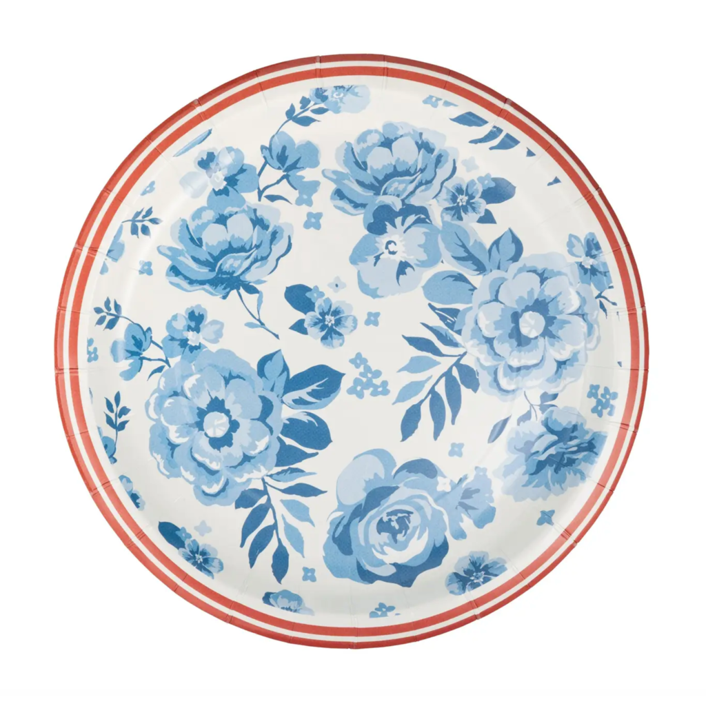 Hamptons Floral 10" Round Paper Plates