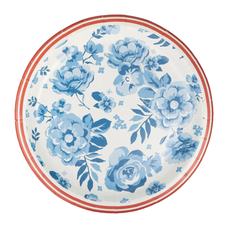 Hamptons Floral 10" Round Paper Plates