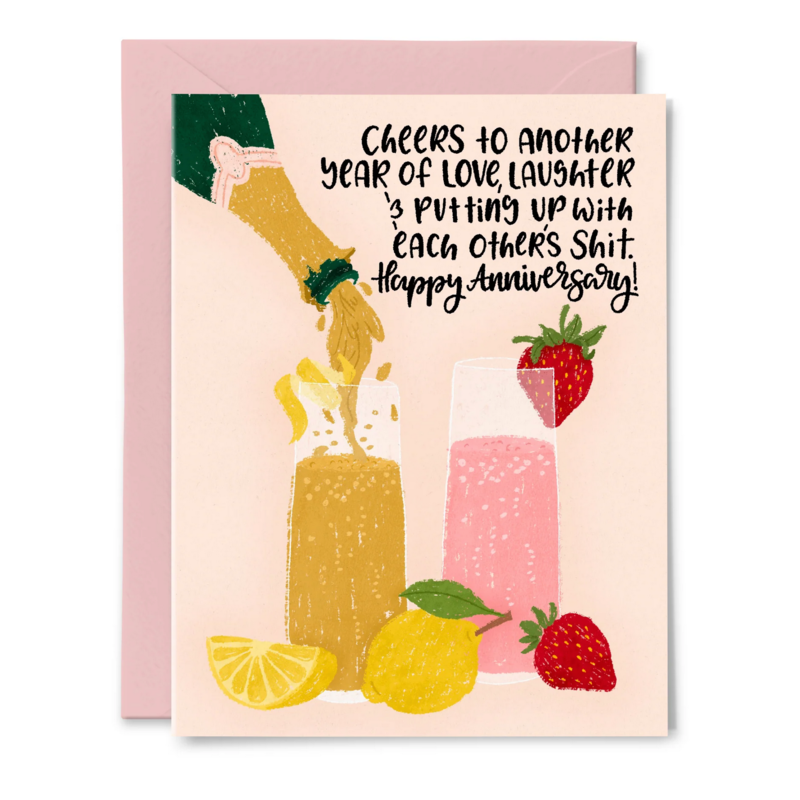 Cheers To Another Year Anniversary Card