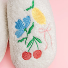 Fruit Cocktail Embroidery Slippers