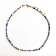 Coastal Blue Gemstone Bead Necklace