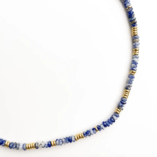 Coastal Blue Gemstone Bead Necklace