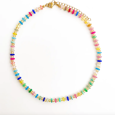 Confetti Crush Rainbow Gemstone Bead Necklace