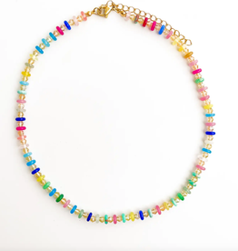 Confetti Crush Rainbow Gemstone Bead Necklace