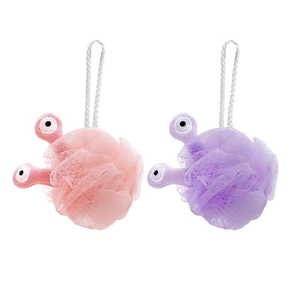 Cute & Fluffy Mesh Bath Sponge Set