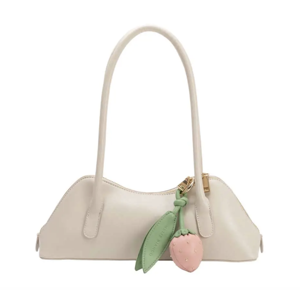 Strawberry Vegan Bag Charm - Pink