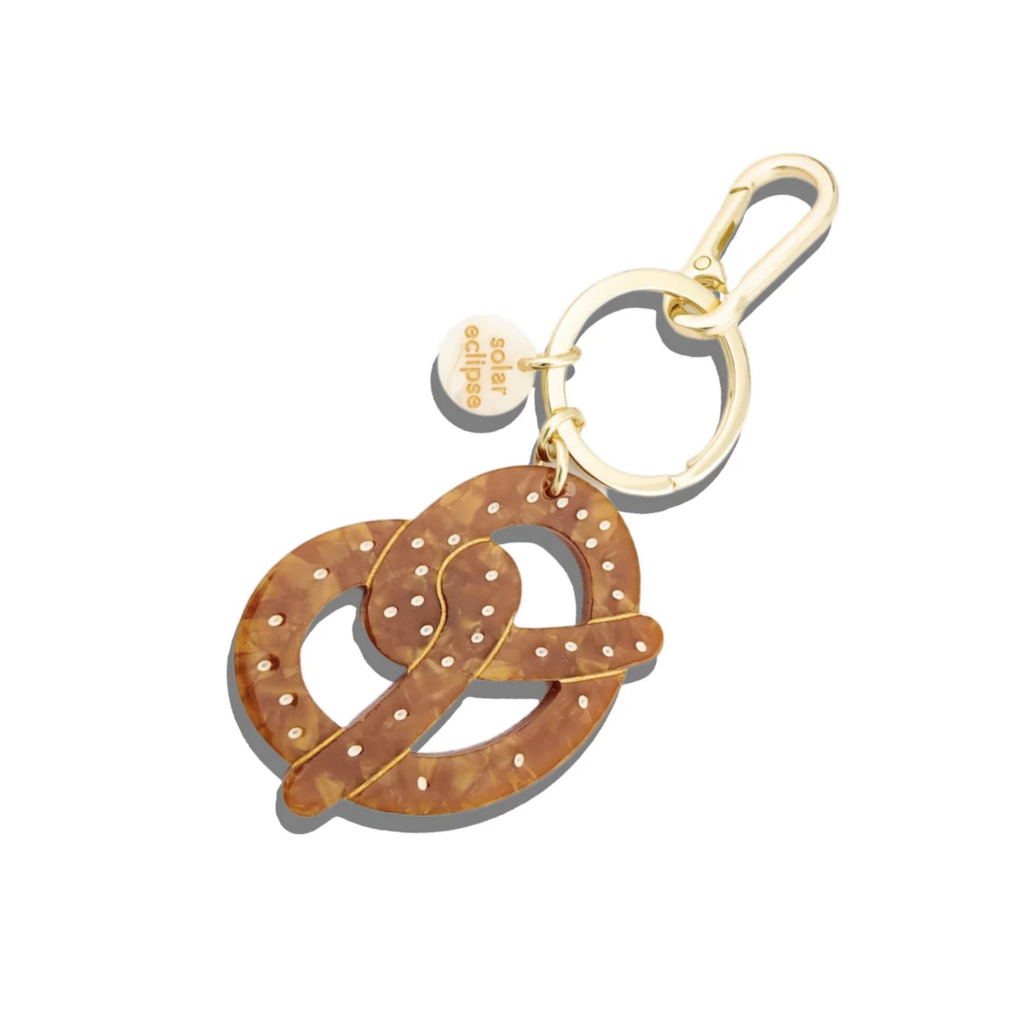 Hand-Painted Pretzel Bag Charm & Keychain