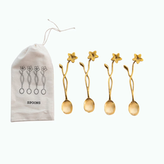 Brass Spoon w/ Flower Handles
