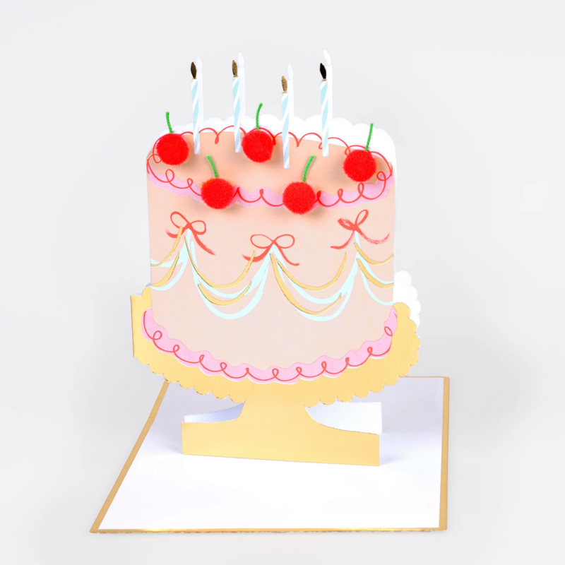 Cherry Cake Birthday Card