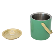 1.5 Quart Enameled Stainless Steel Ice Bucket Green