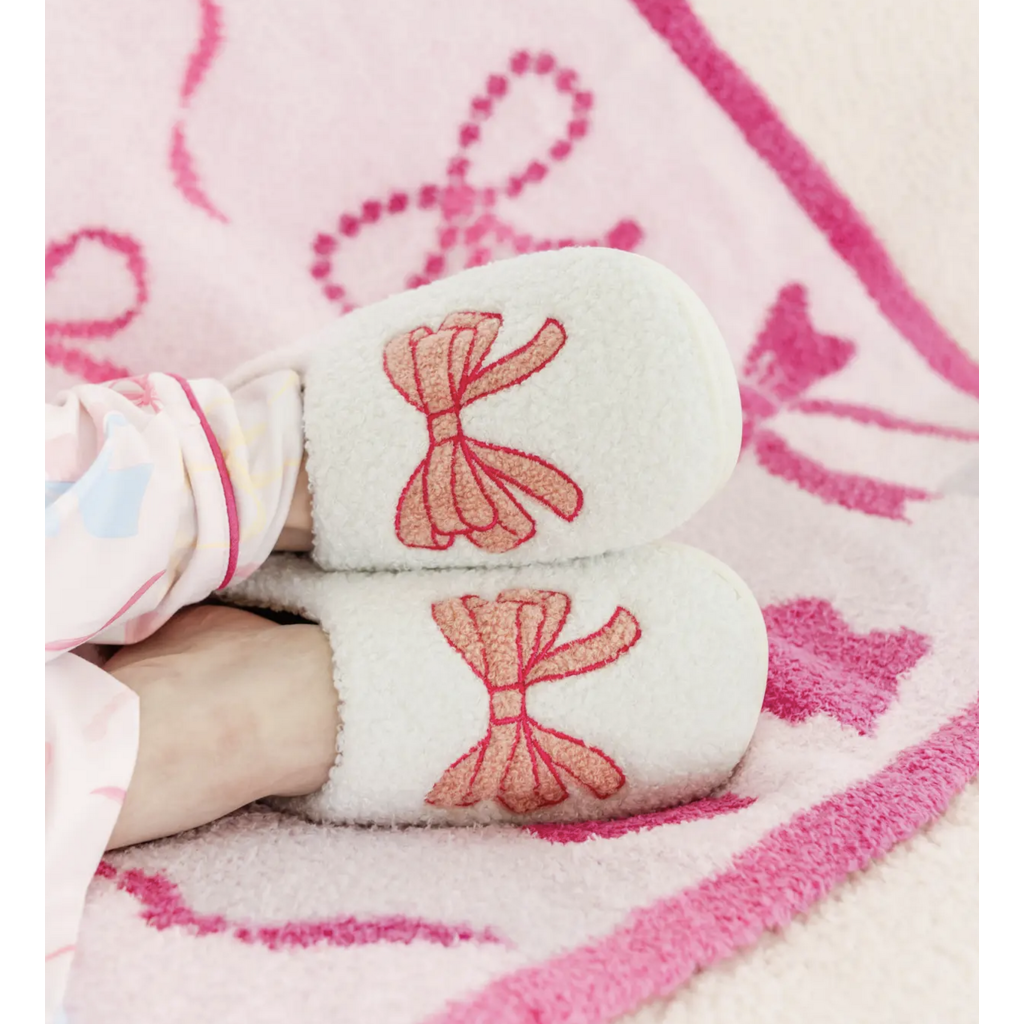 Pink Bow Slippers