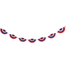 Red White & Blue Fan Paper Banner