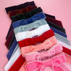 Velvet Ribbon Hair Bow Clip