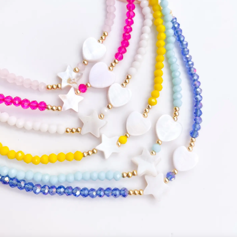Twinkle Star & Heart Beaded Bracelet