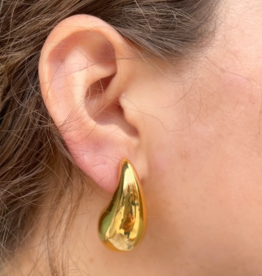 Gold Teardrop Earring