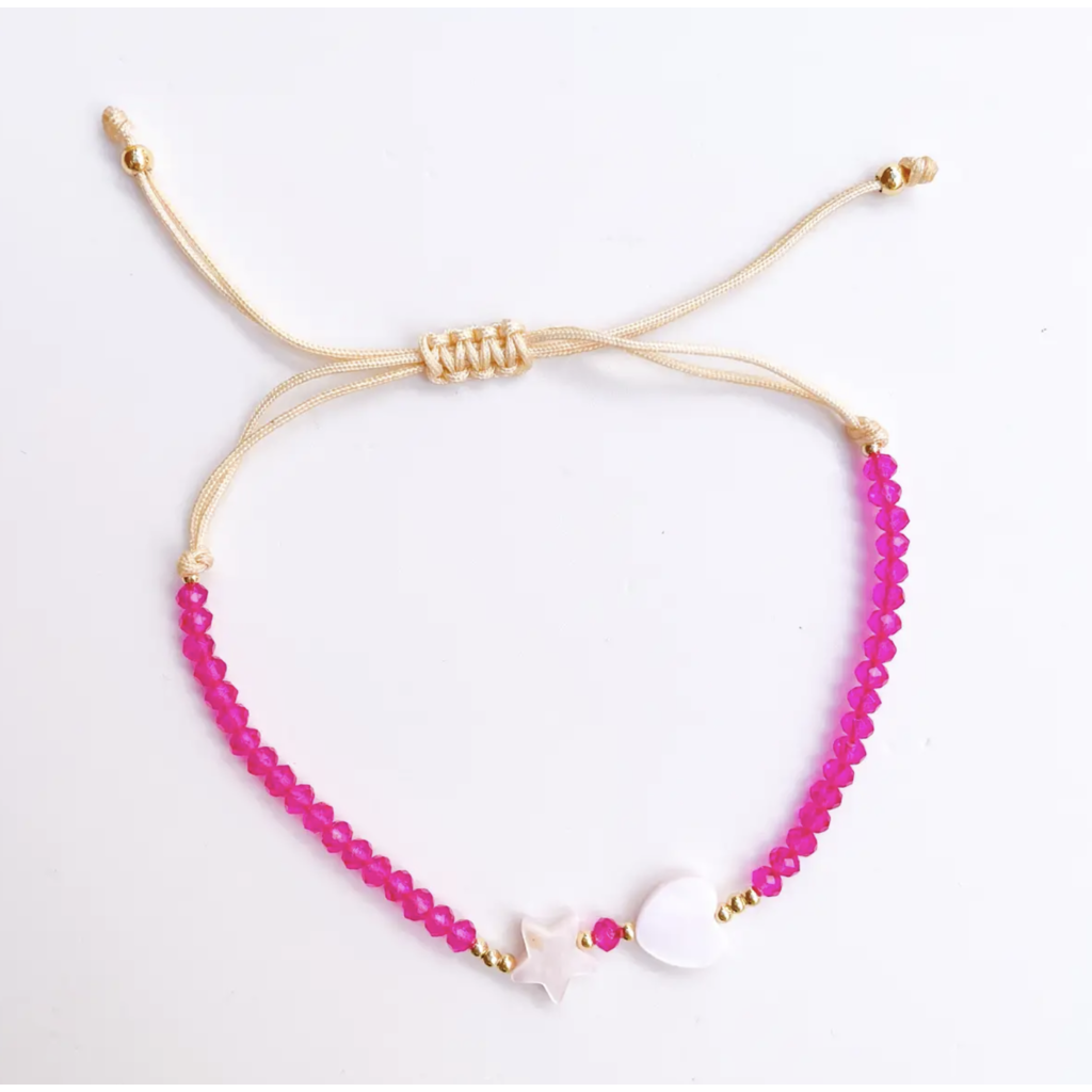 Twinkle Star & Heart Beaded Bracelet