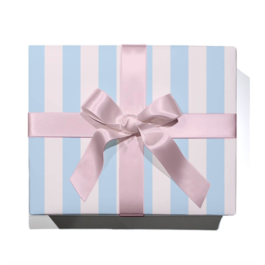 Roll of Pastel Blue/Blush Wrapping Paper - 3 Sheets