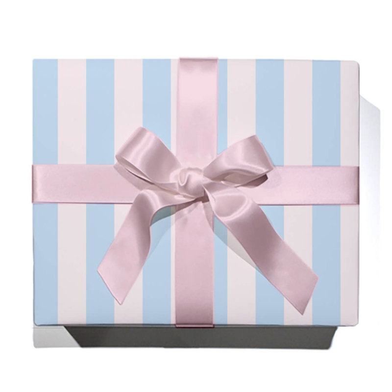 Roll of Pastel Blue/Blush Wrapping Paper - 3 Sheets