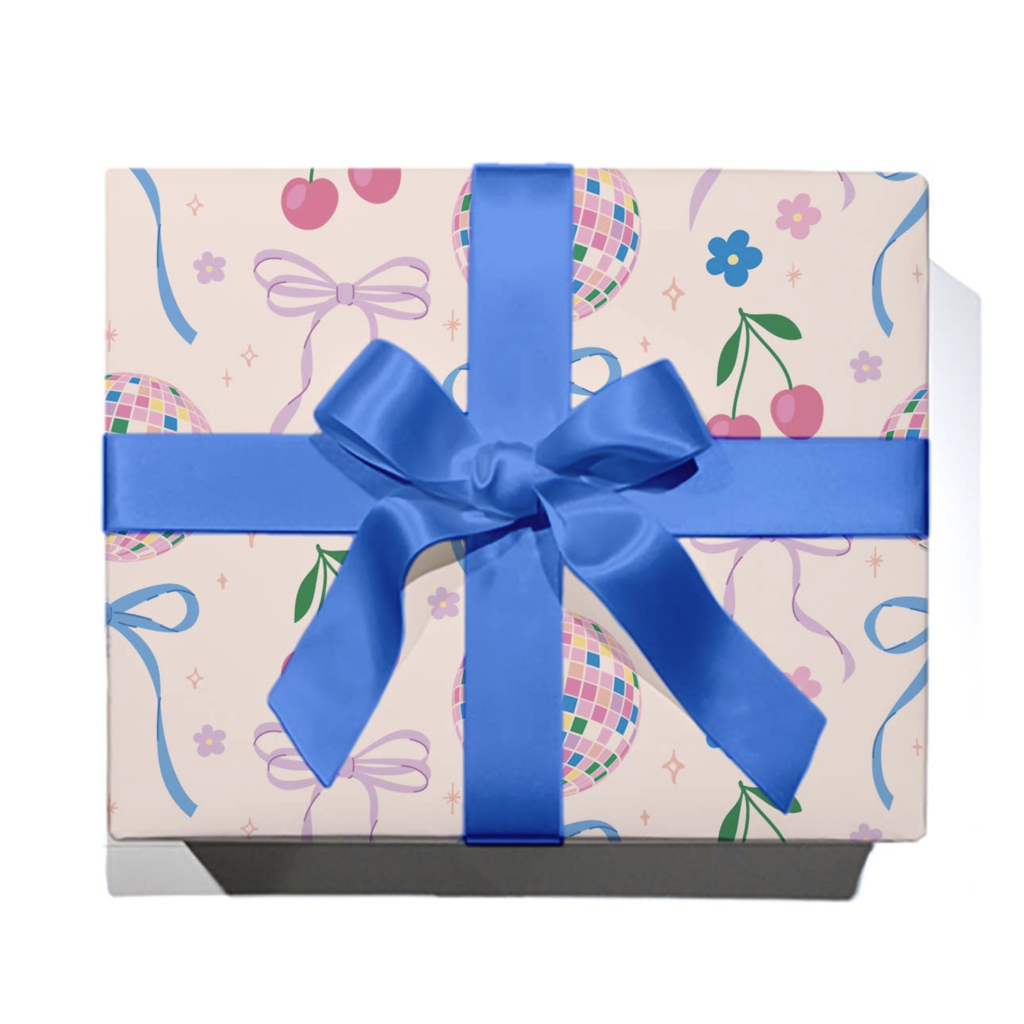 Roll of Disco Ball Bows Wrapping Paper - 3 Sheets