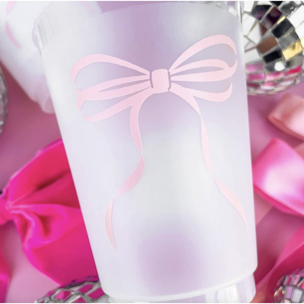 Pink Bow Cups (set of 6)