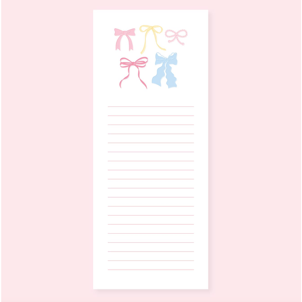 Pastel Bows List Notepad