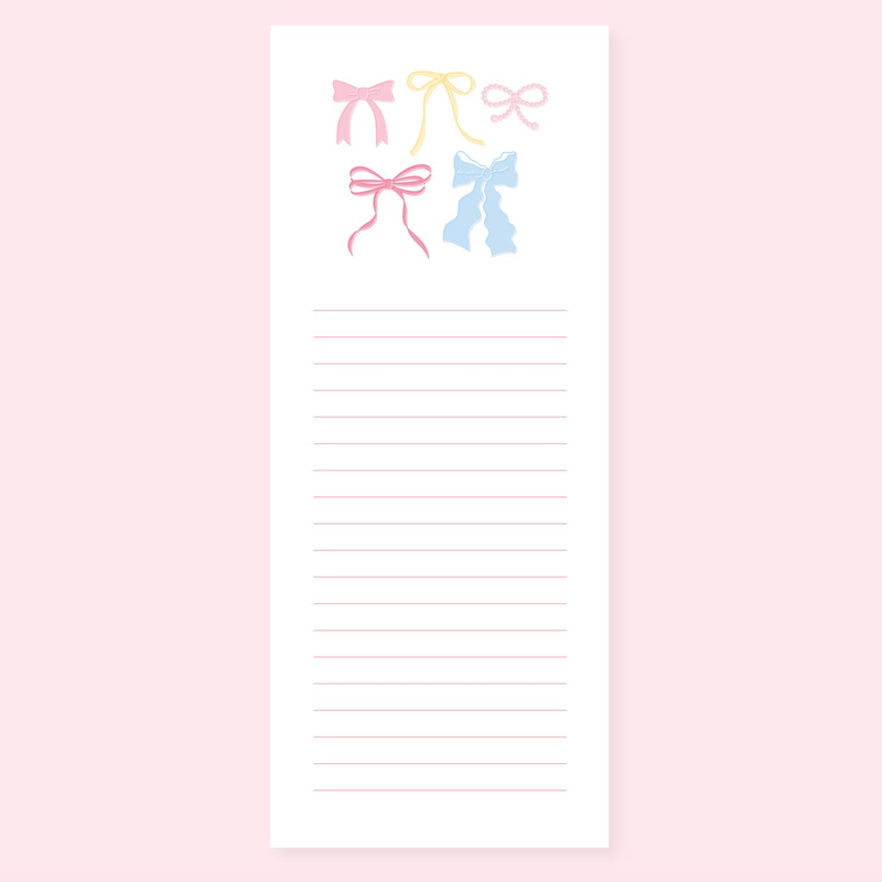 Pastel Bows List Notepad