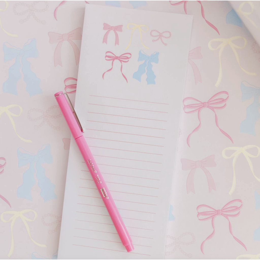 Pastel Bows List Notepad