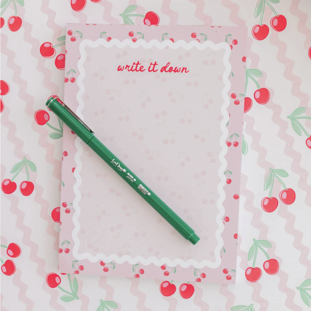 Pink Cherry Write It Down Notepad