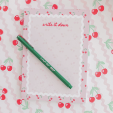 Pink Cherry Write It Down Notepad
