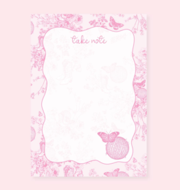 Pink Disco Cowgirl Toile Notepad