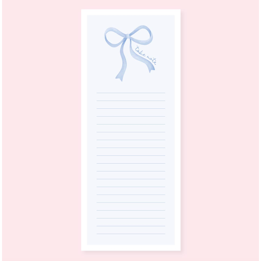 Take Note Blue Bow List Notepad