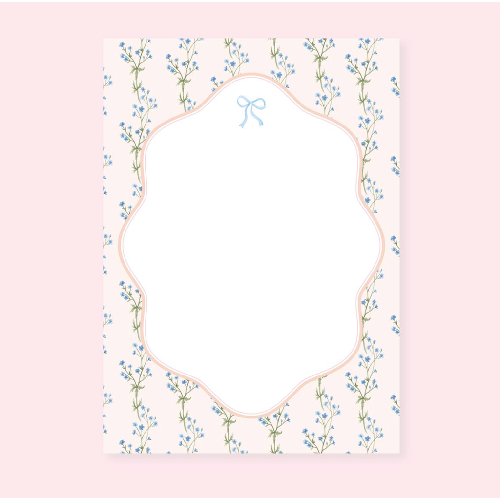 Watercolor Floral Bow Notepad