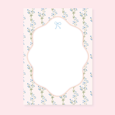 Watercolor Floral Bow Notepad