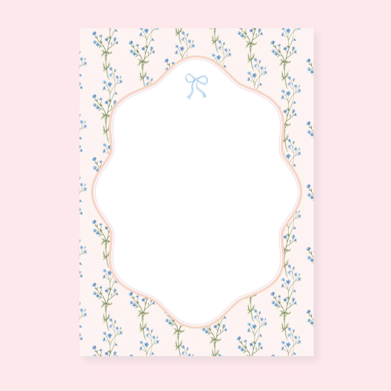 Watercolor Floral Bow Notepad