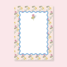 Watercolor Floral Ric Rac Notepad