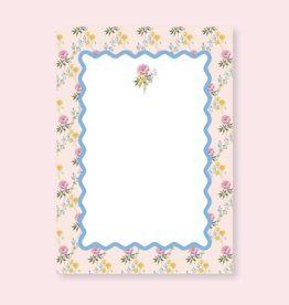 Watercolor Floral Ric Rac Notepad
