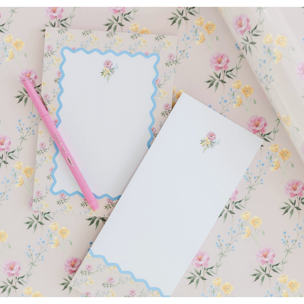 Watercolor Floral Ric Rac Notepad