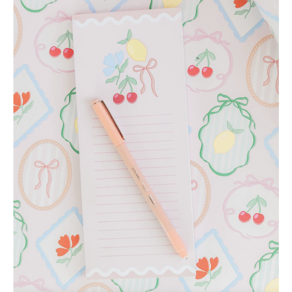 Wavy Fruit Cocktail List Notepad