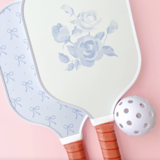 Coquette Blue Bow Floral Pickleball Paddle