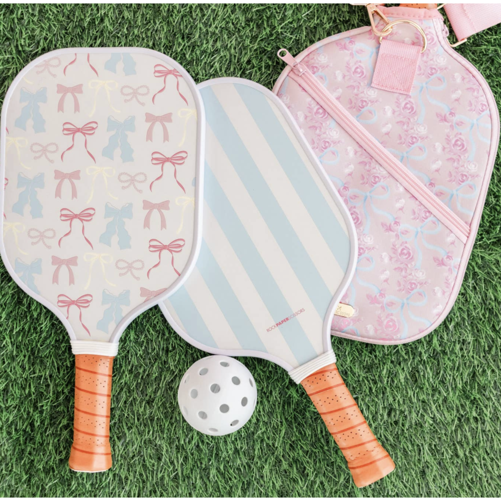 Watercolor Floral Bow Pickleball Paddle Bag & Cover