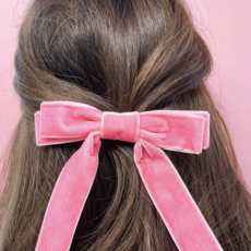 Velvet Ribbon Hair Bow Clip