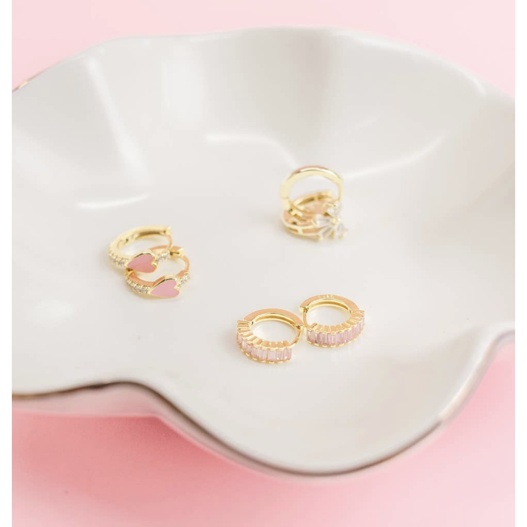 Pink Champagne Huggie Earring