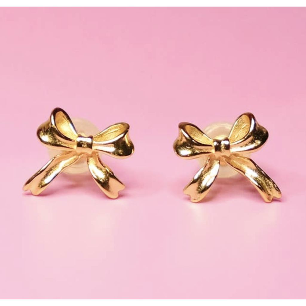 Solid Bow Stud Earring
