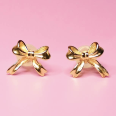 Solid Bow Stud Earring