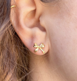Solid Bow Stud Earring
