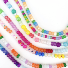 Party Loop Gemstone Bead Necklace
