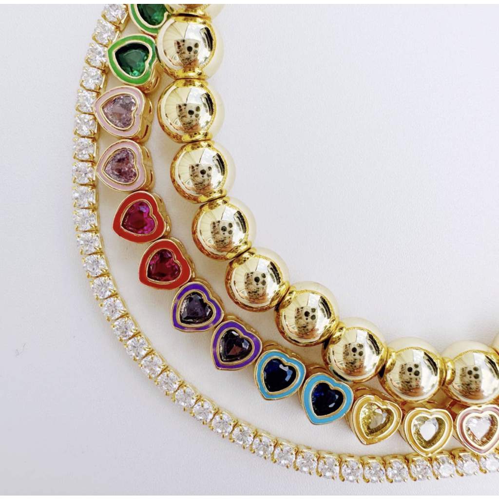 Golden Halo Beaded Bracelet