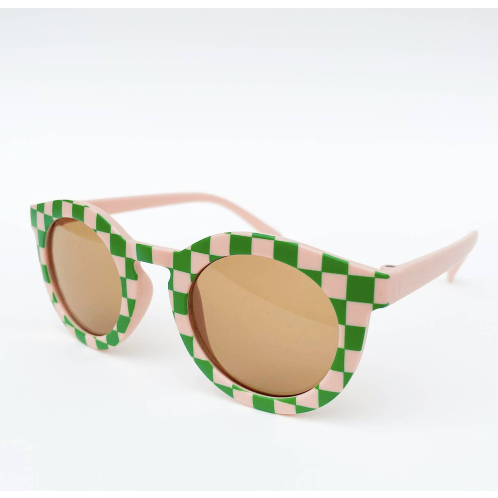Retro Blush & Green Kids Sunglasses