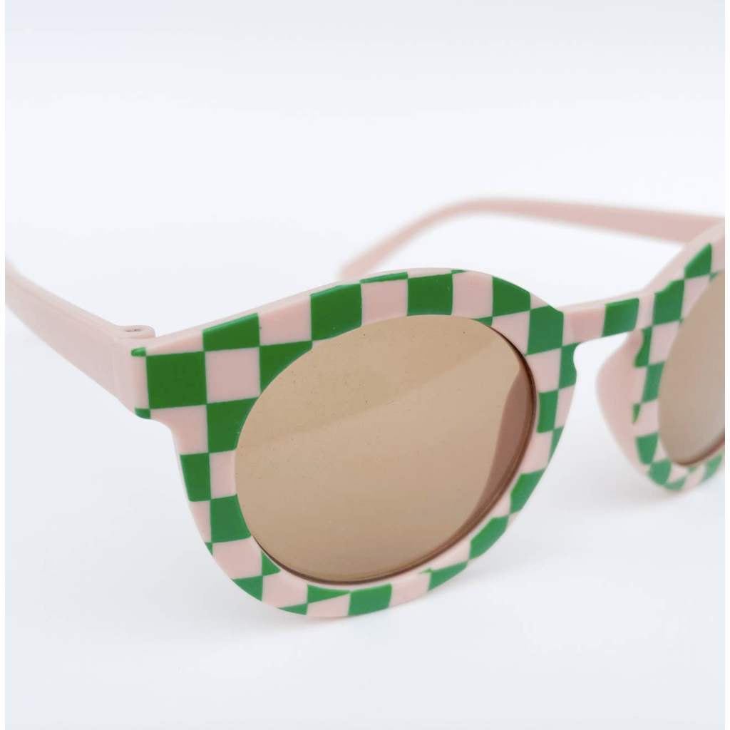 Retro Blush & Green Kids Sunglasses