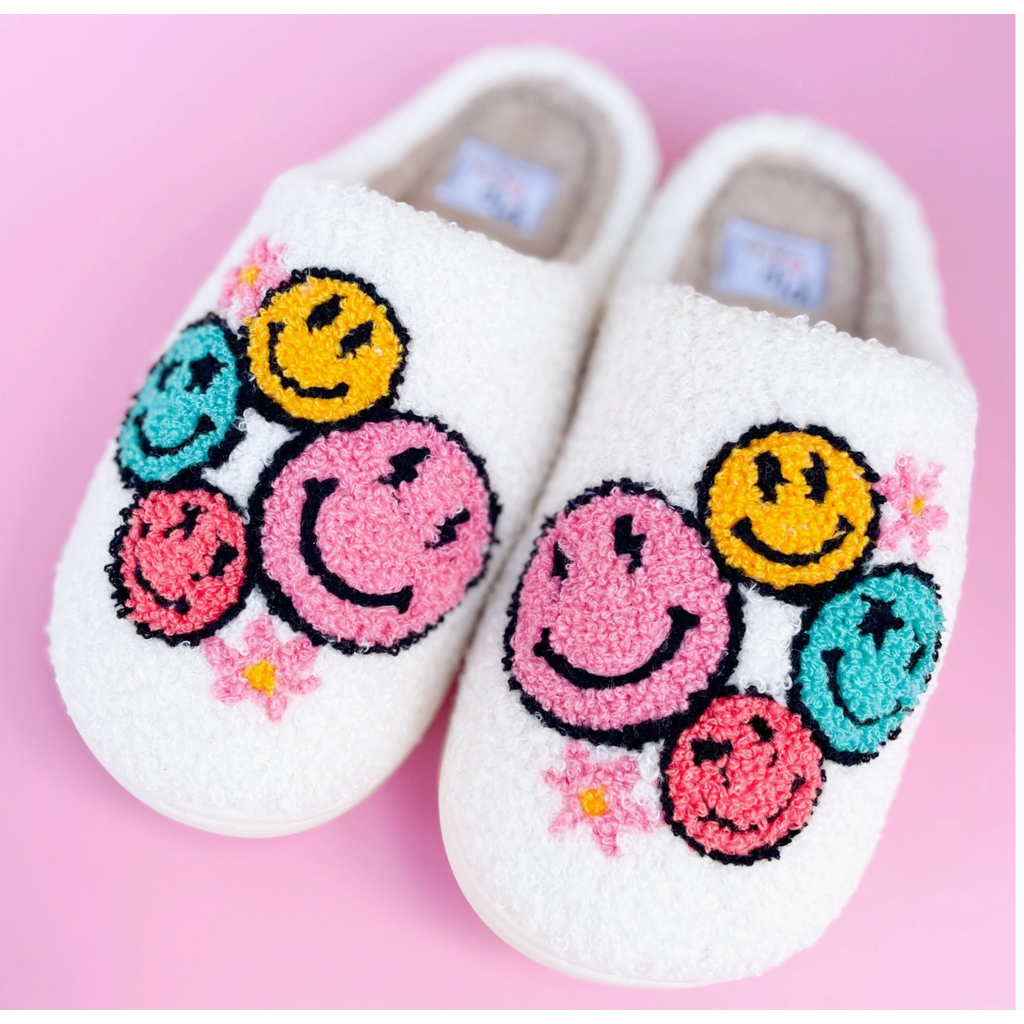 Smiley Face Flower Slippers